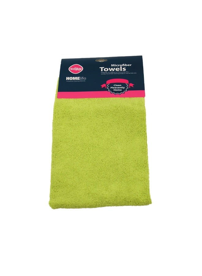 IDEAL PACK Premium Microfiber Towels for Cleaning – Ultra Soft, Lint-Free, Highly Absorbent Cloths for Cars, Kitchen, Windows, Glass, Electronics & Household Use Washable & Reusable Pack (Parrot Green) - Image 1